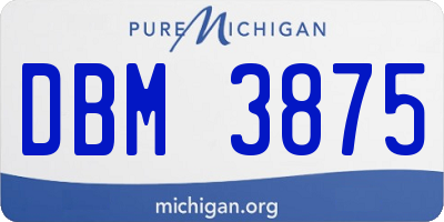MI license plate DBM3875