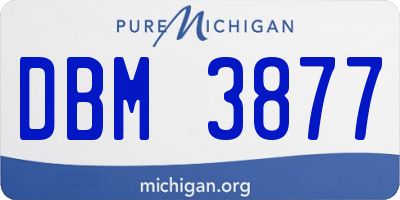 MI license plate DBM3877