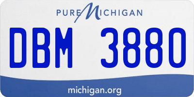 MI license plate DBM3880
