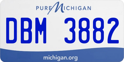 MI license plate DBM3882