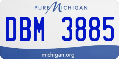 MI license plate DBM3885