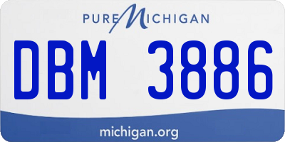 MI license plate DBM3886