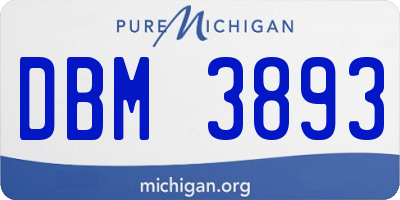 MI license plate DBM3893