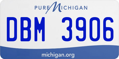 MI license plate DBM3906