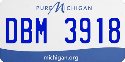 MI license plate DBM3918