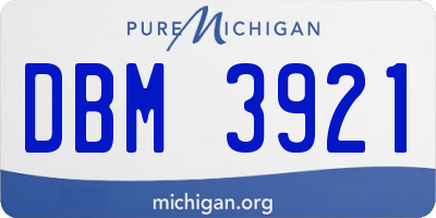 MI license plate DBM3921