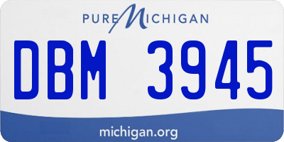 MI license plate DBM3945
