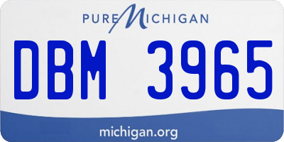 MI license plate DBM3965