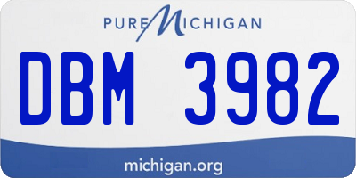 MI license plate DBM3982