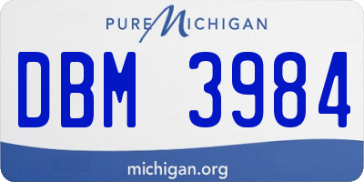 MI license plate DBM3984
