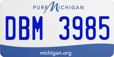 MI license plate DBM3985