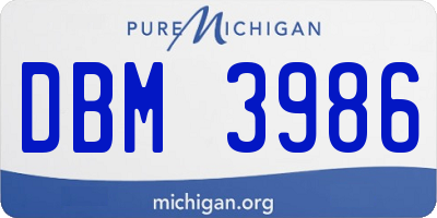 MI license plate DBM3986
