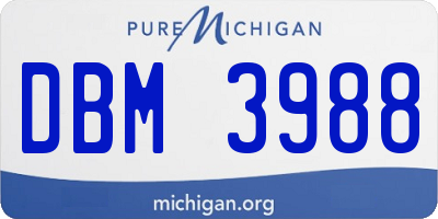 MI license plate DBM3988