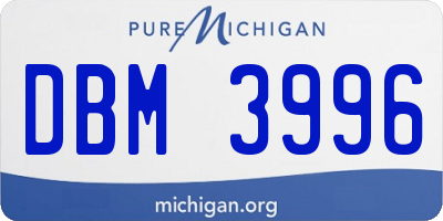 MI license plate DBM3996