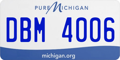 MI license plate DBM4006