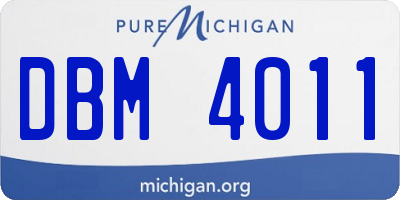 MI license plate DBM4011