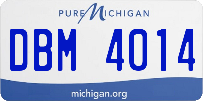 MI license plate DBM4014