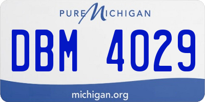 MI license plate DBM4029