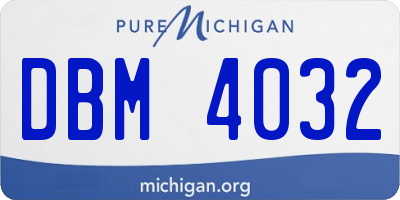 MI license plate DBM4032