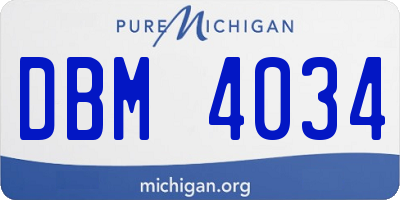 MI license plate DBM4034