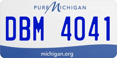 MI license plate DBM4041