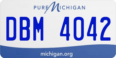 MI license plate DBM4042