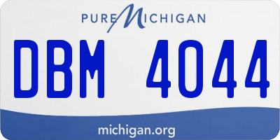 MI license plate DBM4044