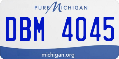MI license plate DBM4045