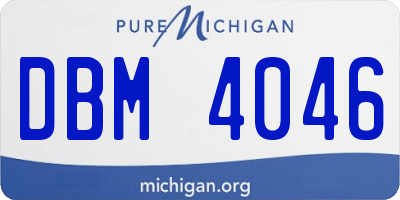 MI license plate DBM4046