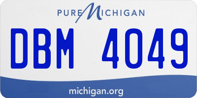 MI license plate DBM4049