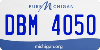 MI license plate DBM4050