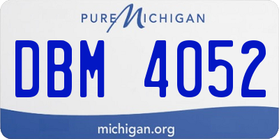 MI license plate DBM4052