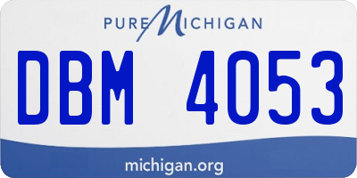 MI license plate DBM4053