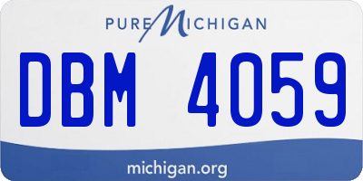 MI license plate DBM4059