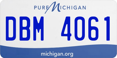 MI license plate DBM4061