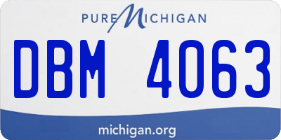 MI license plate DBM4063