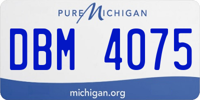 MI license plate DBM4075