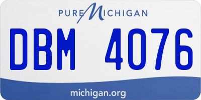 MI license plate DBM4076