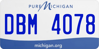 MI license plate DBM4078