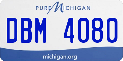 MI license plate DBM4080