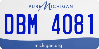 MI license plate DBM4081