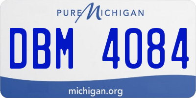MI license plate DBM4084