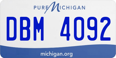 MI license plate DBM4092