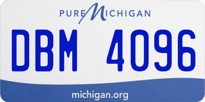 MI license plate DBM4096