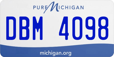 MI license plate DBM4098