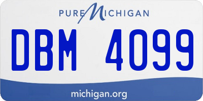MI license plate DBM4099