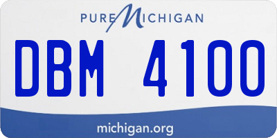 MI license plate DBM4100