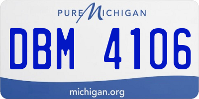 MI license plate DBM4106