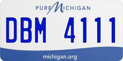 MI license plate DBM4111