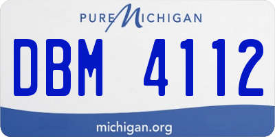 MI license plate DBM4112